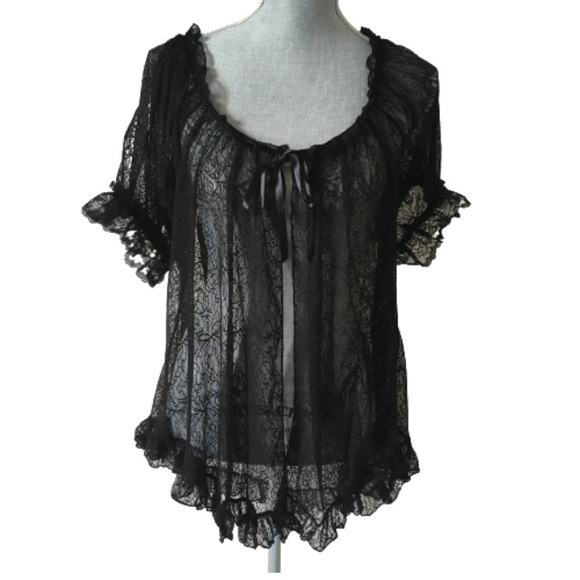 Secret Treasures Other - Secret Treasures Babydoll Lace Robe